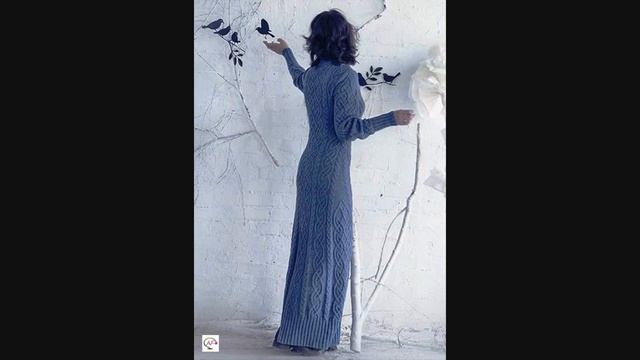 Красивые вязаные платья спицами для зимы. Простые, стильные, необычные, модные… смотреть онлайн