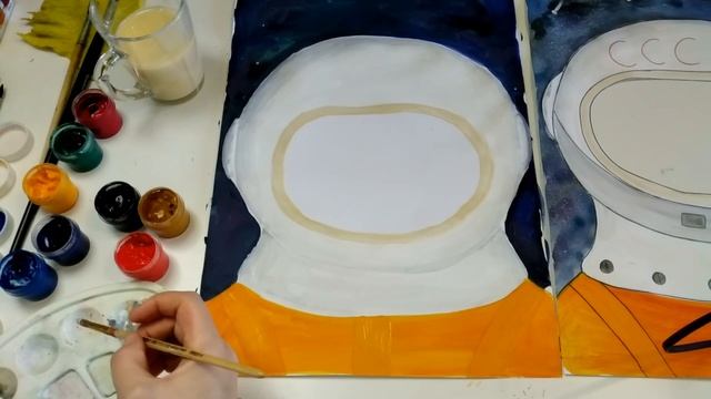 Рисуем с детьми космонавта! смотреть онлайн