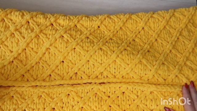 Плед для новорожденного. плед из alize puffy fine. Плед руками. смотреть онлайн