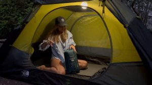 SOLO ASMR CAMPING? LONELY YOUNG GIRL? WATERFALL AND HEALING SOUNDS OF NATURE⛰
