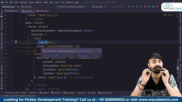 Flutter Date Picker Tutorial [Hindi] | Flutter Widgets? смотреть онлайн