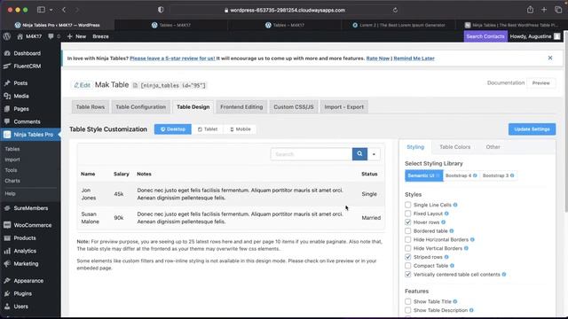 NINJA TABLES LIVE - Best WordPress Tables Plugin ? смотреть онлайн