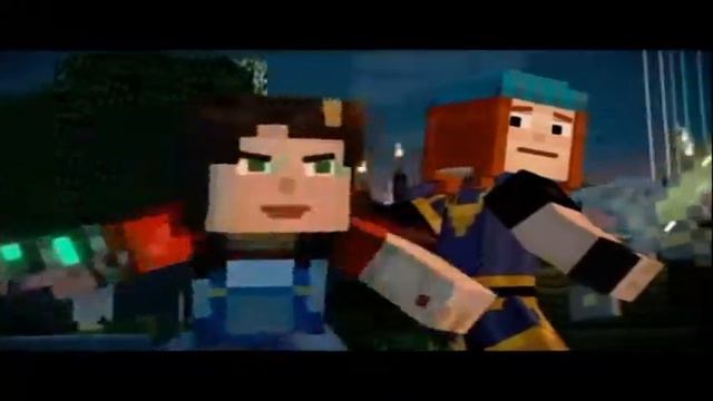 Minecraft: Story Mode - Season Two Episode 1 "Hero In Residence" All Game cutscenes 100% walkthroug смотреть онлайн
