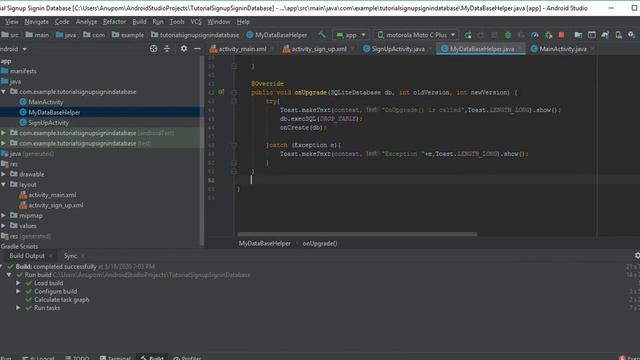 Tutorial 33: SignUp SignIn Page with Database in Android(Part-8) смотреть онлайн