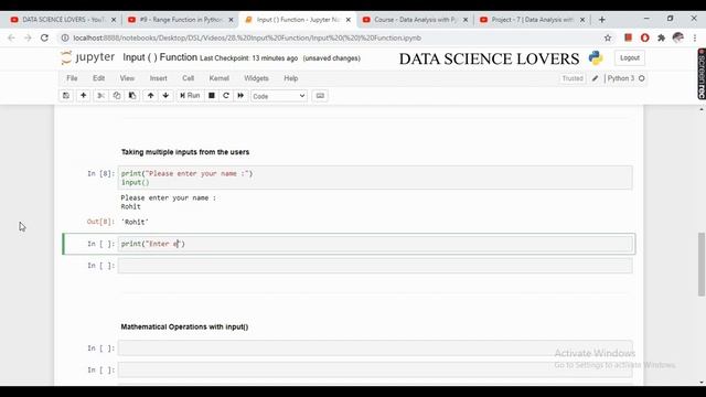 Basic Python Tutorial - 10 ... How To Take Input From Users || Input Function in Python #python смотреть онлайн