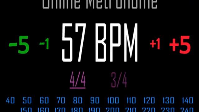 Metronomo Online - Online Metronome - 57 BPM 4/4 смотреть онлайн