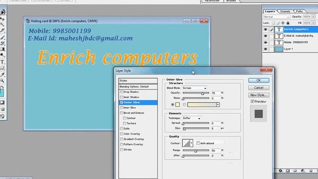 Visiting card creation in Photoshop lab1 смотреть онлайн
