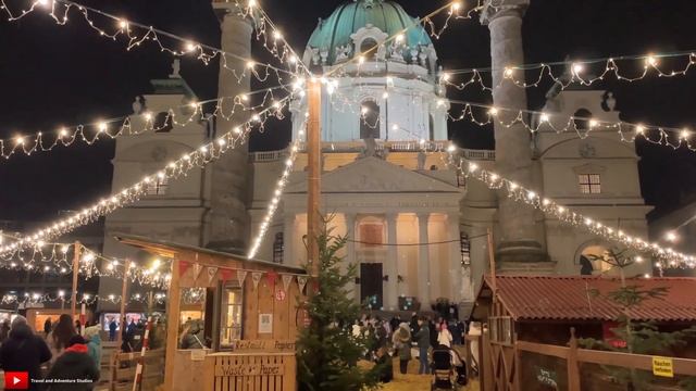 Vienna Most Beautiful Christmas Market 2023 ?? Christmas Markets Vienna 4K