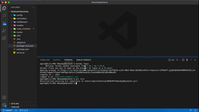 Deploy Codes to Heroku Server || News App API using Node Js, Express Js смотреть онлайн