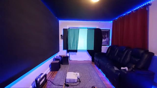 Black VS Black white levels 1000 lumens on our New FINAL black Phantom ADV ALR 21 screen paint. смотреть онлайн