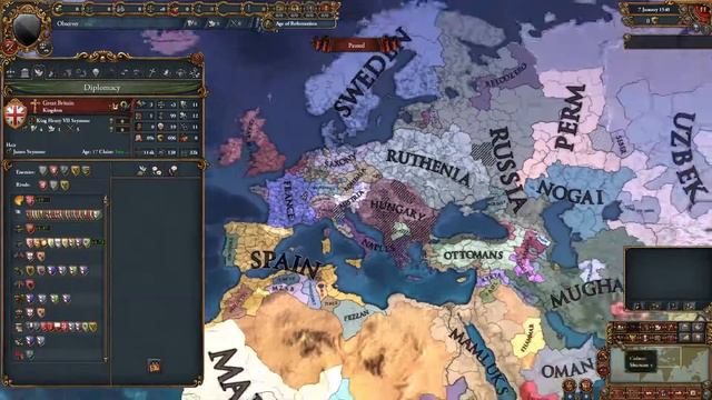 [eu4 mp] ene's revolution 2, 1540 photoshop timelapse смотреть онлайн