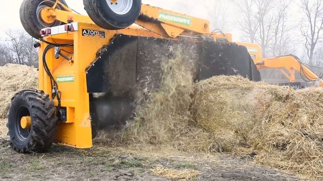 ВОРОШИТЕЛИ КОМПОСТА MENART работа по тюкам соломы смотреть онлайн