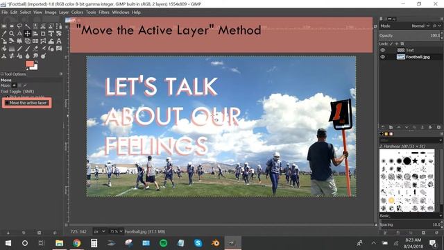 How to Move an Object in GIMP смотреть онлайн