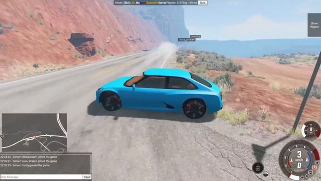 ЖЕЛЕЗНЫЕ ТИСКИ - Зажало ТАЧКУ на СКОРОСТИ! BeamNG Мультиплеер (BeamMP)