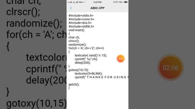 How to use textcolor random rand delay cprintf etc function in C program - By Manish Kaushal (MKTC) смотреть онлайн
