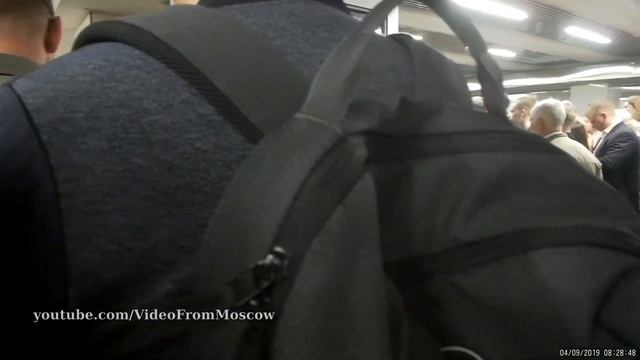 Вход в метро Царицыно утром // 4 сентября 2019 смотреть онлайн
