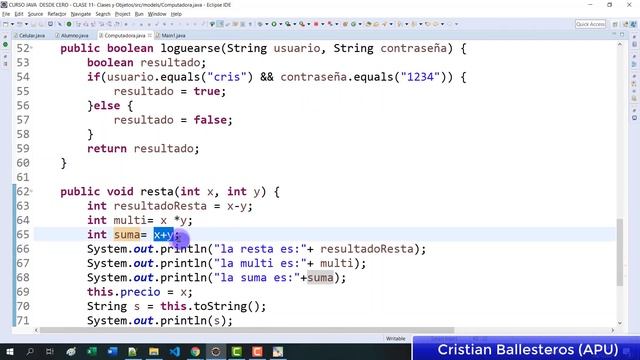 Clases y metodos void return en JAVA toString suma logueo resta formatear Date a String PARTE 5/6 смотреть онлайн