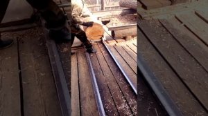 распиловка на пилораме Р-63 первый номер