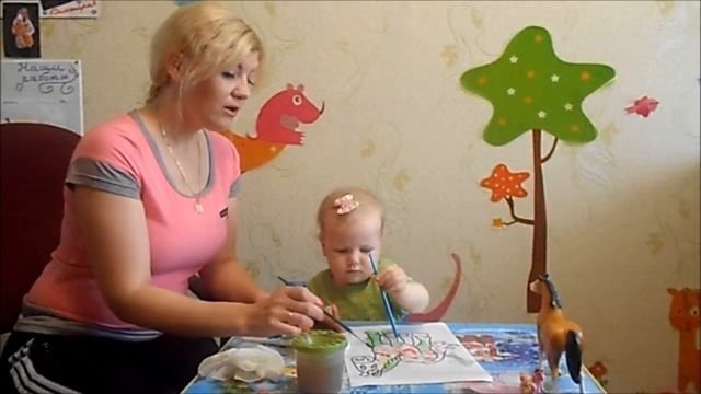 Развивающее занятие по рисованию.Вике 1год7месяцев.Канал ДОЧКИ-МАТЕРИ. смотреть онлайн