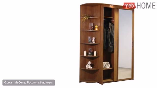 Шкаф-купе 2х дверный с 1 зеркальной дверью смотреть онлайн