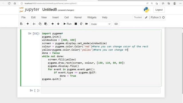 pygame rect with python смотреть онлайн