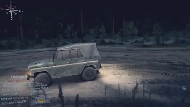 УАЗ 469 на бездорожье внедорожники СССР и России в игре Spintires 2015 смотреть онлайн