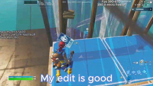 Fortnite AMD Ryzen 5 5600 + GTX 1660 6GB + RAM 16 GB Creative/Low Graphics смотреть онлайн