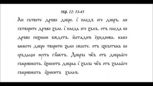 Чтение текста. Старославянский язык. Подготовка к экзамену. Отрывок из Зографского евангелия.