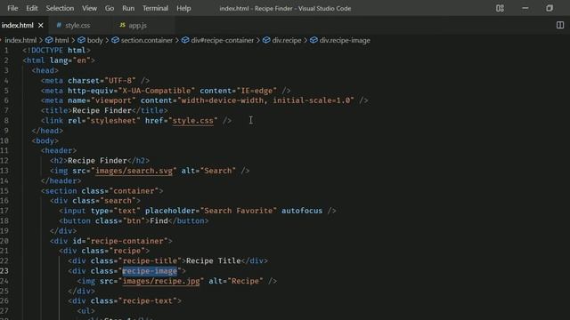 How to Create Recipe Finder App using HTML CSS JavaScript Project ?? | Responsive Design CSS смотреть онлайн