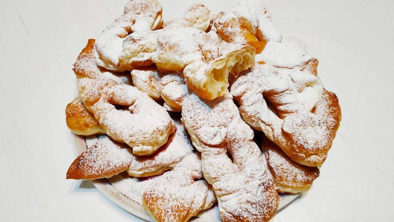 ХВОРОСТ. Вкус ДЕТСТВА на КЕФИРЕ! Свекровь была удивлена, какие они пышные и воздушные. Таратушки.mp4 смотреть онлайн