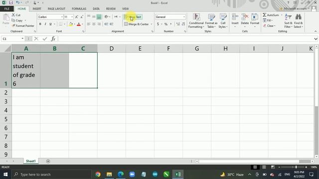 Difference between Merge & Center and Wrap Text | MS Excel Tutorial смотреть онлайн