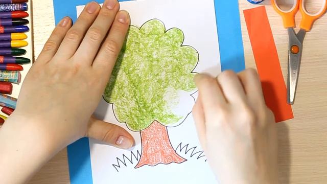 Аппликация "Яблоня"! Рисуем дерево и приклеиваем яблочки! | How to Draw apple tree смотреть онлайн