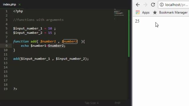 PHP Hindi Tutorial - 027 - Functions With Arguments смотреть онлайн