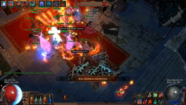 Lvl 68 Summoner Witch (No snapshot) Merciless General Gravicius Battle - Path of Exile смотреть онлайн