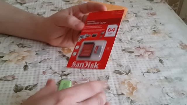 Посылка № 42 с aliexpress ( Карта памяти SunDisk 64 Гб) смотреть онлайн