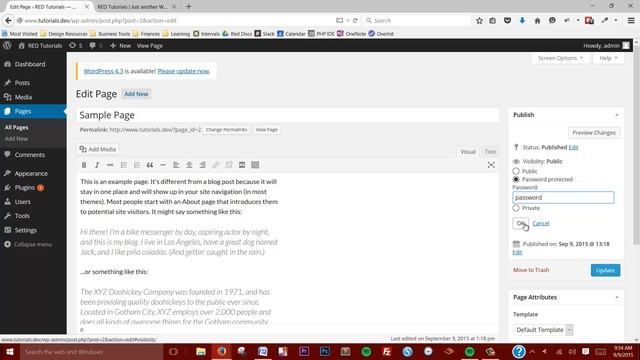 WordPress Quick Tips: Password protecting pages смотреть онлайн