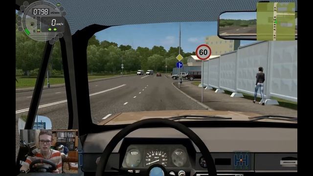 ВНУК УГНАЛ У ДЕДА И НАВАЛИВАЕТ НА БЕШЕНОМ ЗАПОРОЖЦЕ!!! ( RP City Car Driving + РУЛЬ) смотреть онлайн