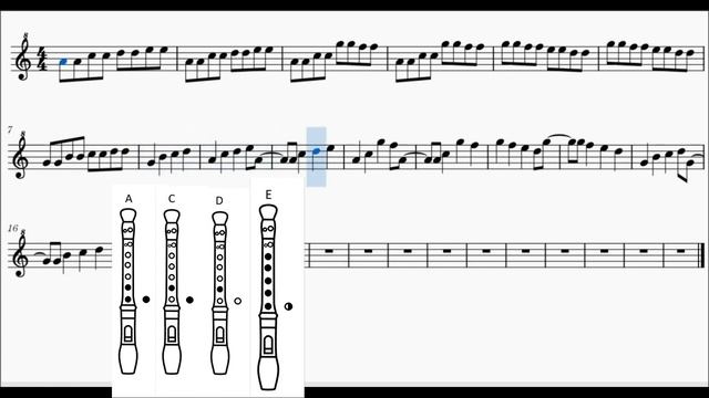 КиШ - Лесник на блокфлейте урок (Аппликатура + ноты) смотреть онлайн