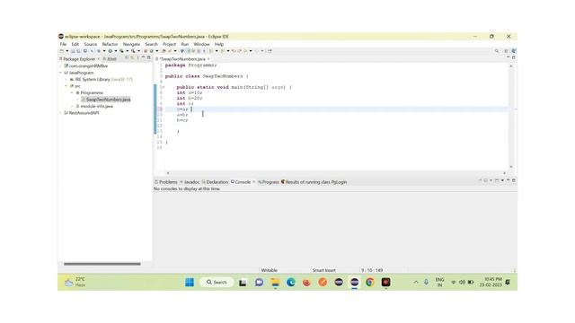 Swap Two Numbers With Third Variable in Java смотреть онлайн
