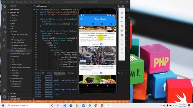 Covid 19 Live tracker App (json) || Covid 19 App using Flutter and dart || смотреть онлайн