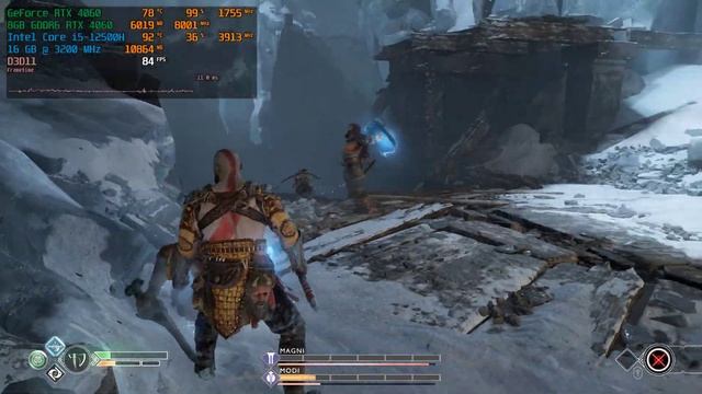 God of War - RTX 4060 Laptop + i5 12500H (HIGH Settings) смотреть онлайн