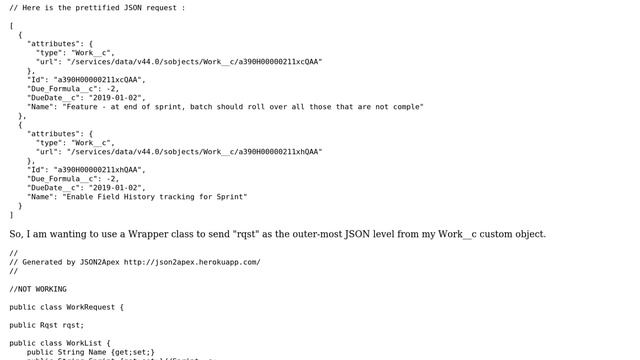 Salesforce: How to create JSON string for REST callout from Wrapper class? смотреть онлайн