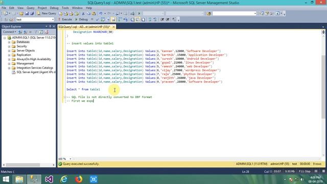How to convert sql Server Script to DBF Format using sql Server SQL SERVER TUTORIAL смотреть онлайн