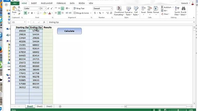 Calculate Distance between two zip codes or Addresses in Excel смотреть онлайн