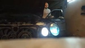 Установка би-линз своими руками w210 (примерка)