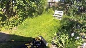 Газонокосилка которая зашла на мой неровный участок и что с ней стало Champion LM4627