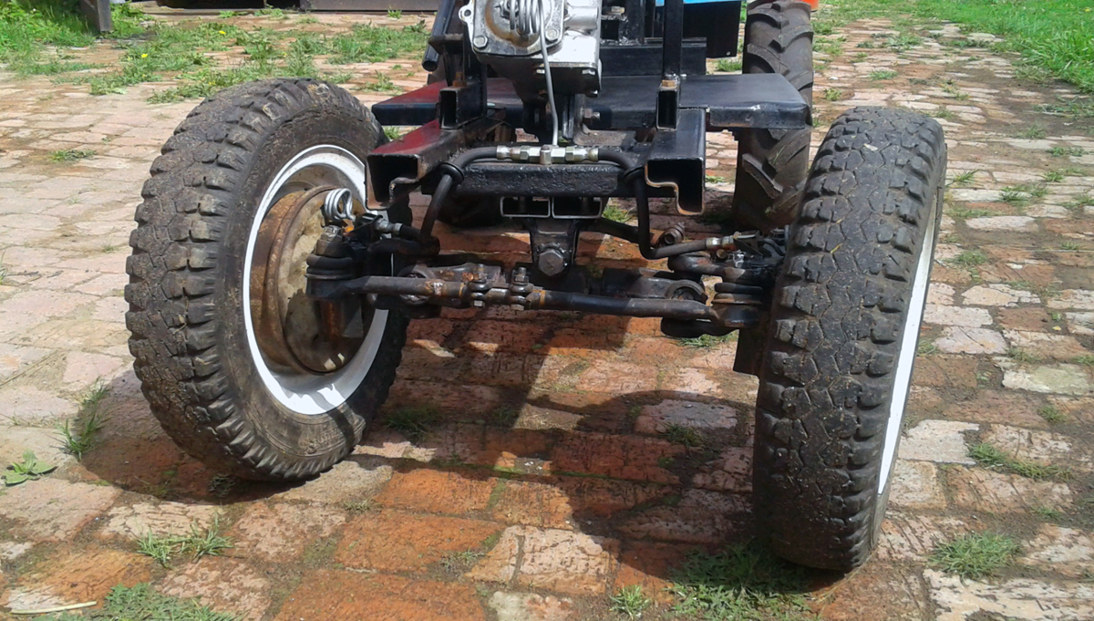 Балка с гидравлическими тормозами на передний адаптер мотоблока смотреть онлайн