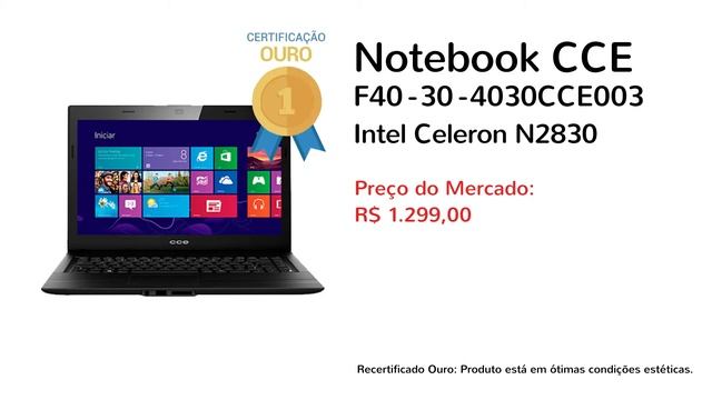 Notebook CCE F40-30 - Saldão da Informática смотреть онлайн