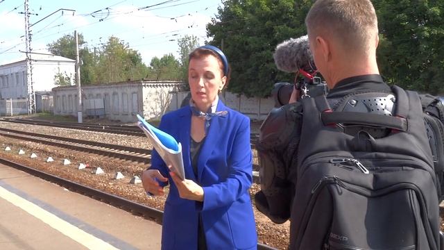 Елена Конобеева о ремонте платформ на ст. Сергиев Посад смотреть онлайн