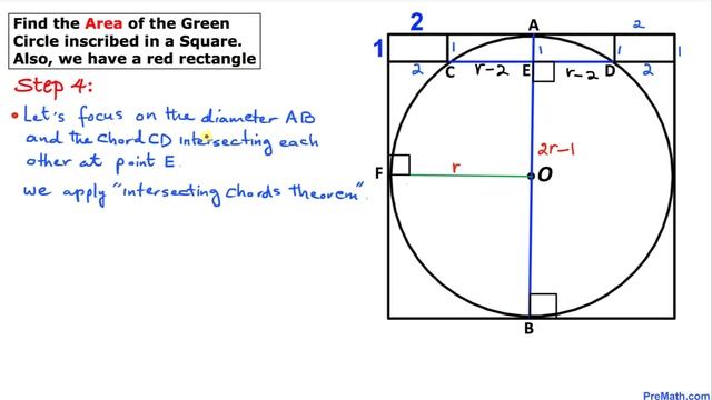 Find the Area of the Green Circle Inside of a Square | Step-by-Step Explanation смотреть онлайн